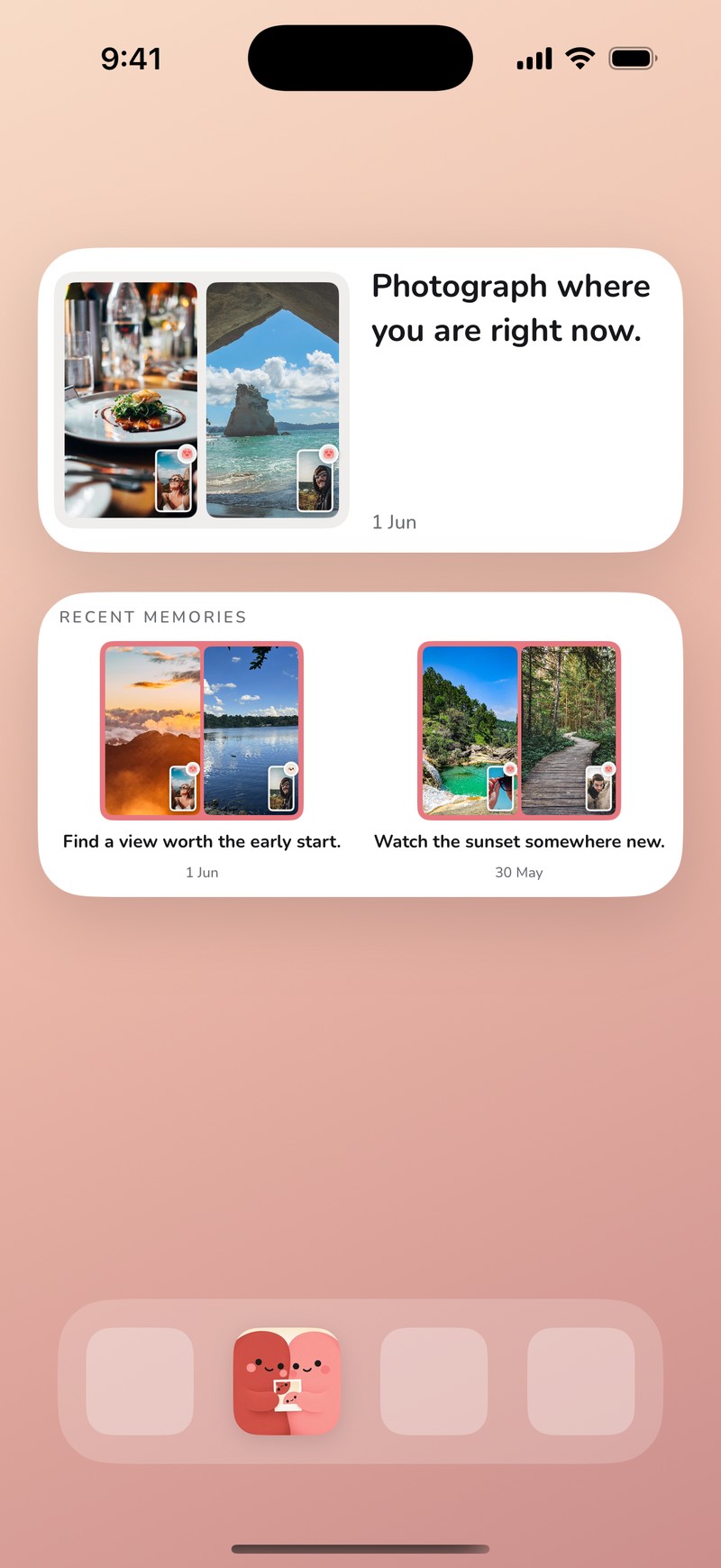 Otay widgets on the Home Screen